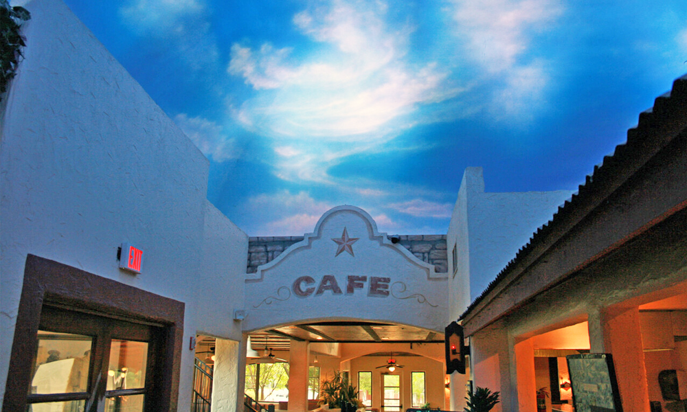 Inside the cafe at Alamo Cafe 281