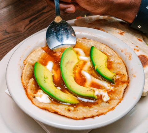 Chips with chile con queso