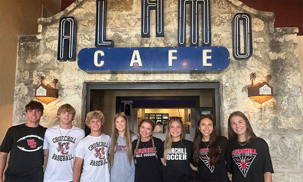 Guests served at a catered Alamo Cafe event