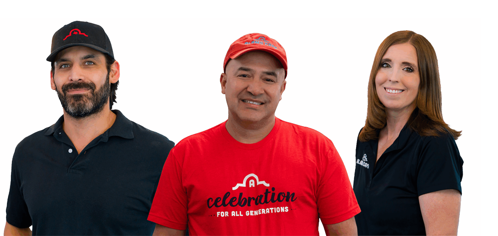 Three Alamo Cafe team members in uniform