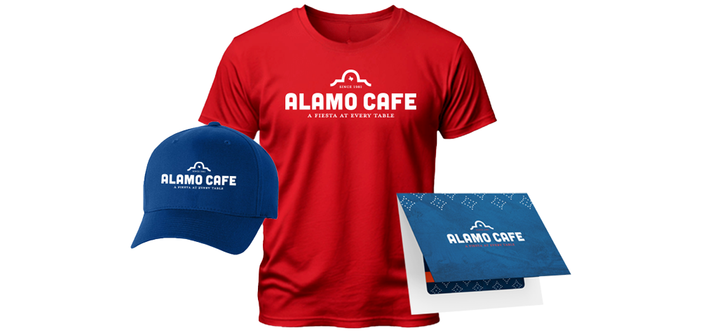 An Alamo Cafe t-shirt, cap and gift card